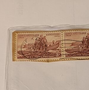 Vintage Lewis and Clark Expedition Stamp Lot Of 2 Stamps Total